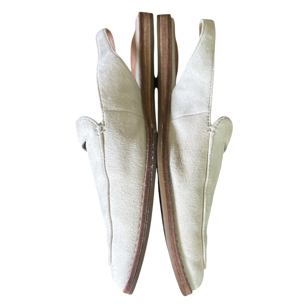 Sperry Top-Sider Saybrook Pointed Toe Slingback Flats, Ivory Nubuck Suede,Size 8 - Picture 7 of 9